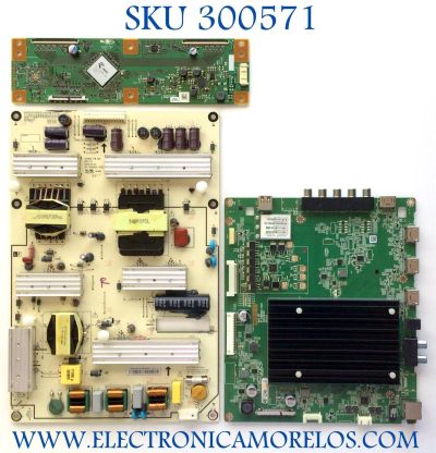 KIT DE TARJETAS PARA TV VIZIO / MAIN 0160CAP0DE01 / 1P-0168X00-4012 / T-CON RUNTK0246FVZB / 1P-015CX01-4010 / FUENTE 09-60CAP0D0-00 / 1P-1156800-1010 / MODELOS E60-E3 LFTRVUCT / E60-E3